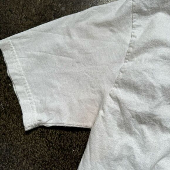 Air Jordan White Short Sleeve T-Shirt Size Small 100% Cotton Big Graphic Logo - Picture 8 of 16